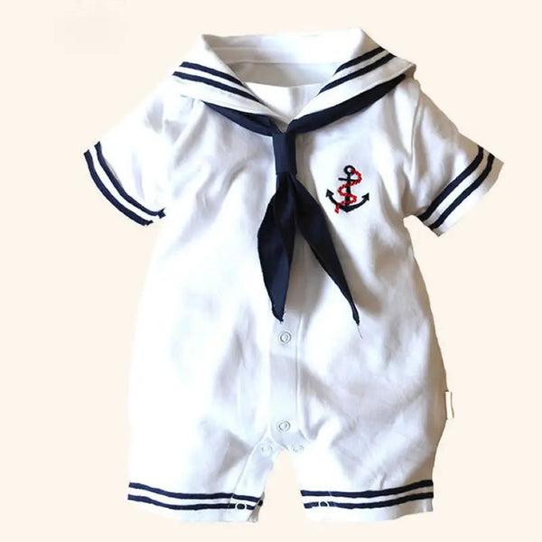 Toddler Baby Boy Sailor Style Romper Jumpsuit