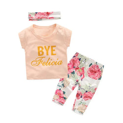 Cute Baby Girl Clothes Set - 3 Pieces