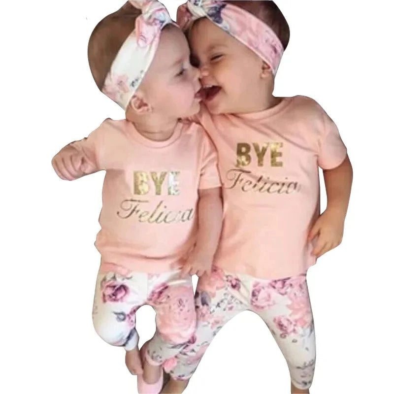 Cute Baby Girl Clothes Set - 3 Pieces