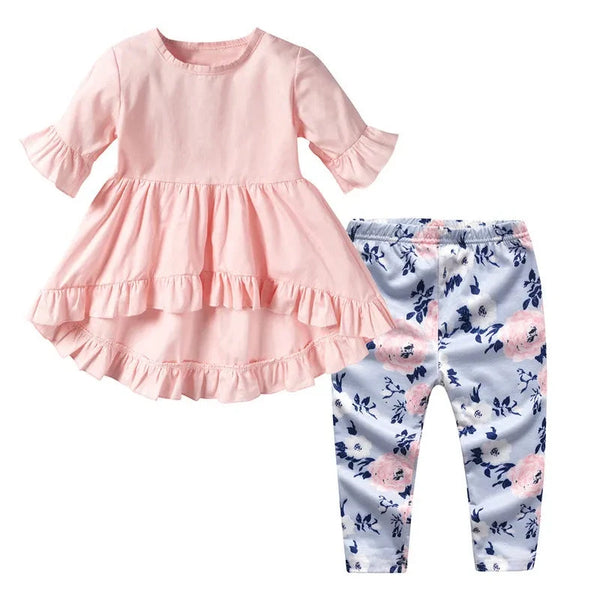 Fashion Cute Baby Girl Clothing Set - 2 Pieces