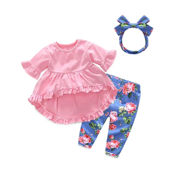 Fashion Cute Toddler Girls Clothing Set - 3 Pieces