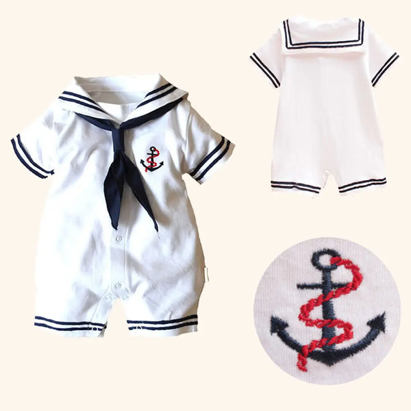 Toddler Baby Boy Sailor Style Romper Jumpsuit