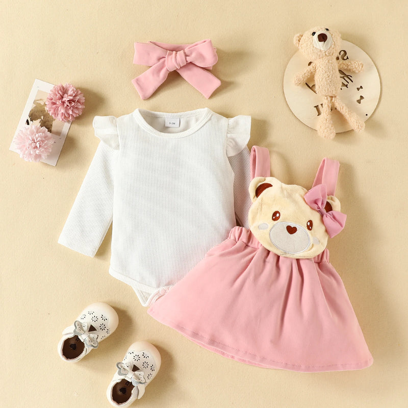 Autumn & Winter Baby Girl 3-Piece Set