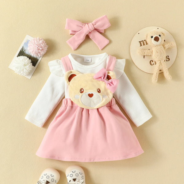 Autumn & Winter Baby Girl 3-Piece Set