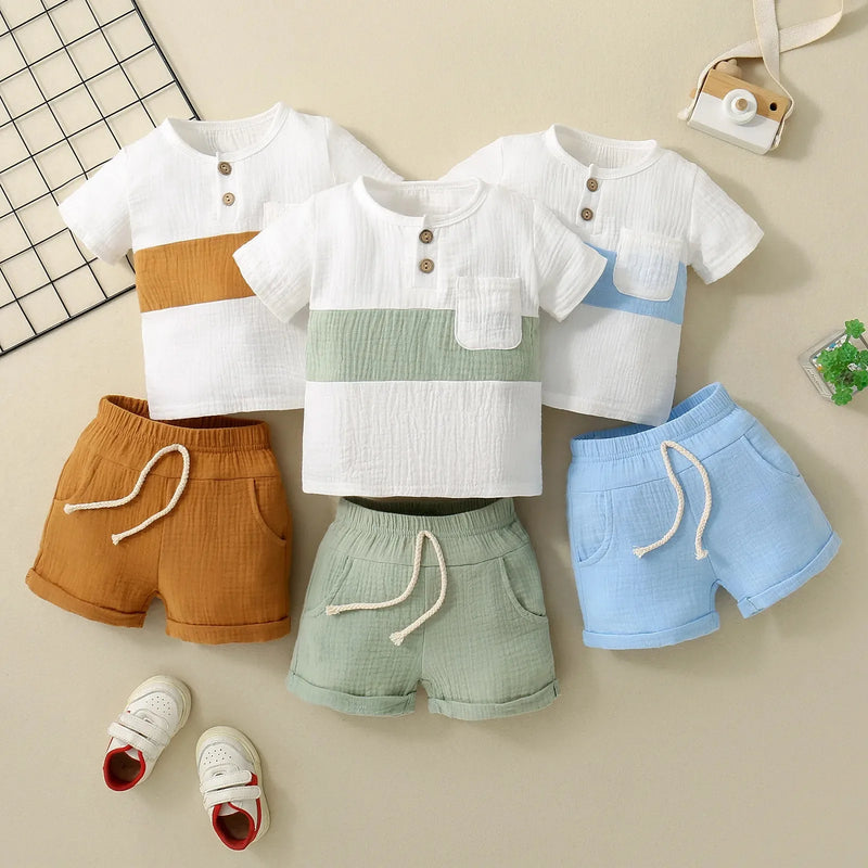 Boy Summer Outfit - 2-Piece T-Shirt and Shorts Set