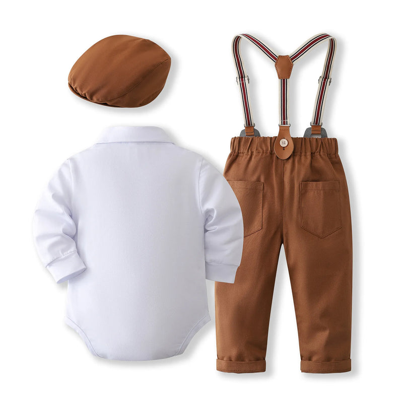 Baby Boy Clothing Set - Romper Shirt and Pants