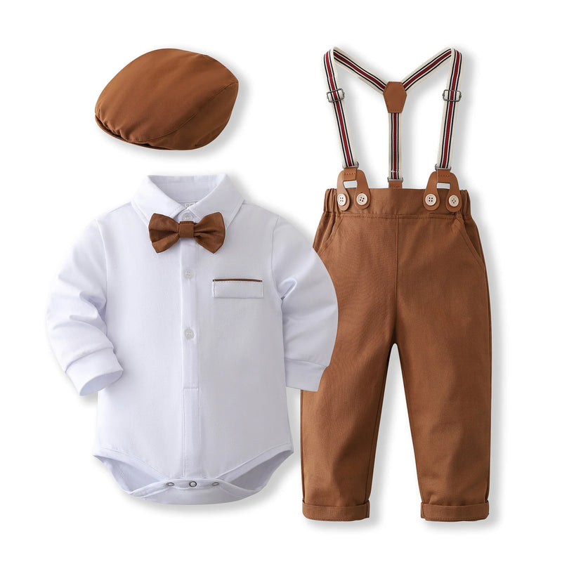 Baby Boy Clothing Set - Romper Shirt and Pants