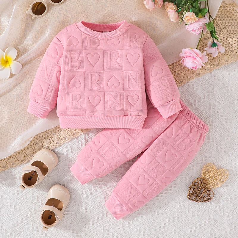 Baby Girl Long Sleeve T-Shirt and Pants Set